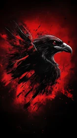 Raven erupts from scarlet smoke, slicing through the dark
