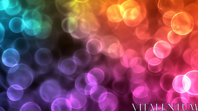 Vibrant multicolor bokeh circles create luminous gradient field
