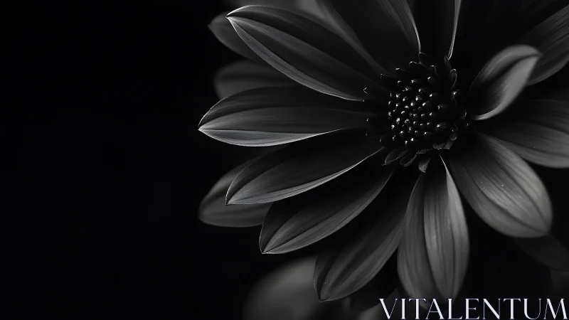 Luminous Petals in Darkness: A Flower's Whispered Grace.