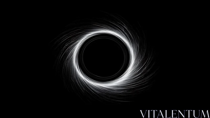 Soft cosmic whirl of light circling a calm dark center.