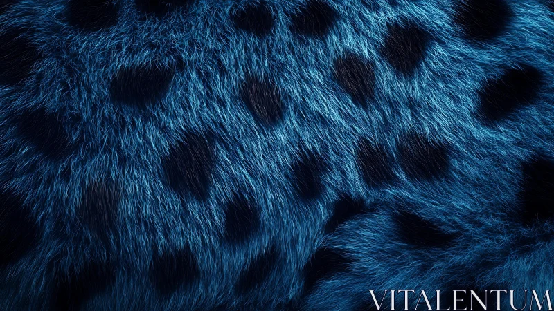 Close-up of Blue Leopard Fur Texture with Dramatic Lighting.