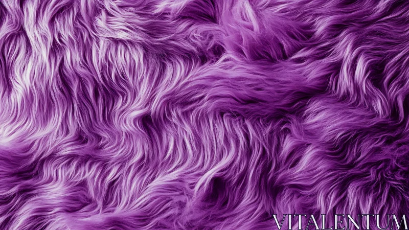 Vibrant purple synthetic fur texture forms flowing waves