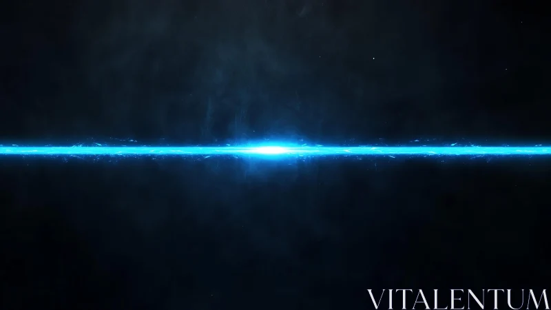 Bright Blue Energy Line in Dark Sci-Fi Digital Style.