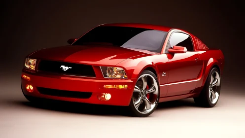 Scarlet street rocket idles like coiled thunder in studio light