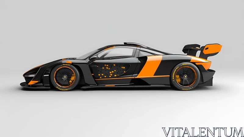 Midnight ember hypercar streaking in razor-bright profile.