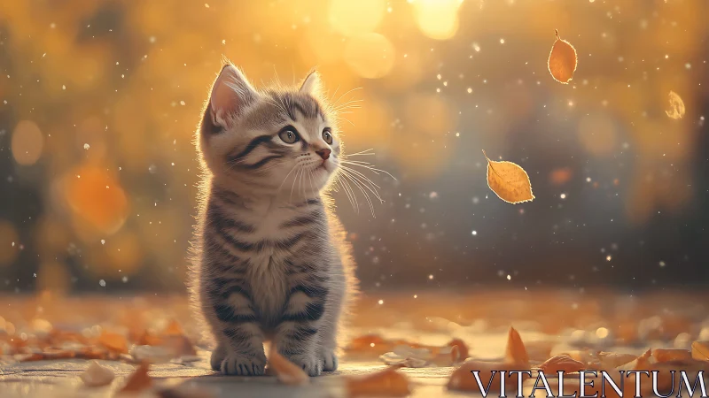 Wondering Whiskers in Golden Autumn Light.