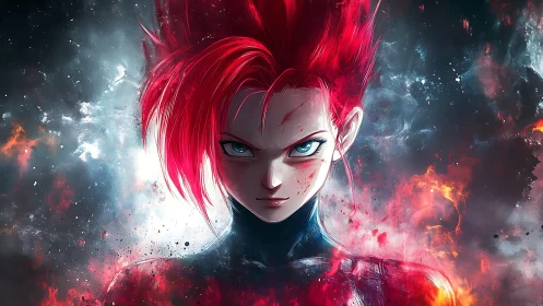 Incandescent warrior locks eyes with the storm and refuses surrender