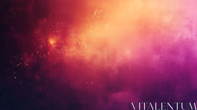 Nebula-bright pigments collide in a fiery dusk gradient