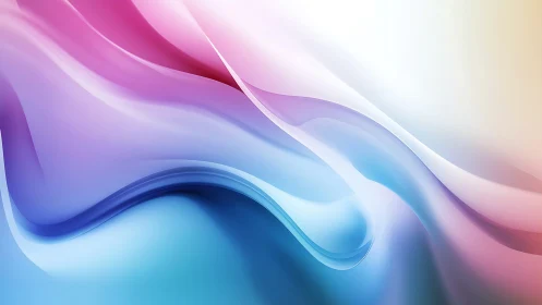 Curved bicolor gradient waves in glossy pastel flowing motion