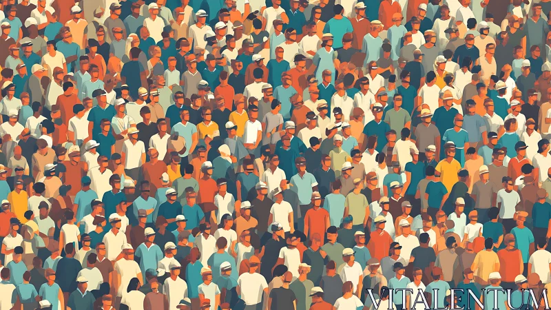 Colorful crowd scene celebrating everyday shared moments.