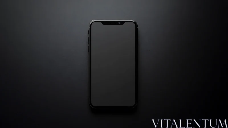 Modern Smartphone Mockup with Empty Black Display
