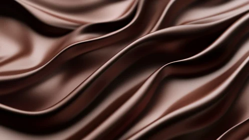 Brown folded surface forms repeated flowing wave structures