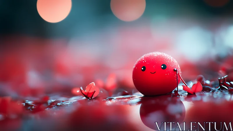Little Red Friend Finds Joy in the Rain.