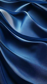 Midnight blue satin waves unfolding in gentle motion.