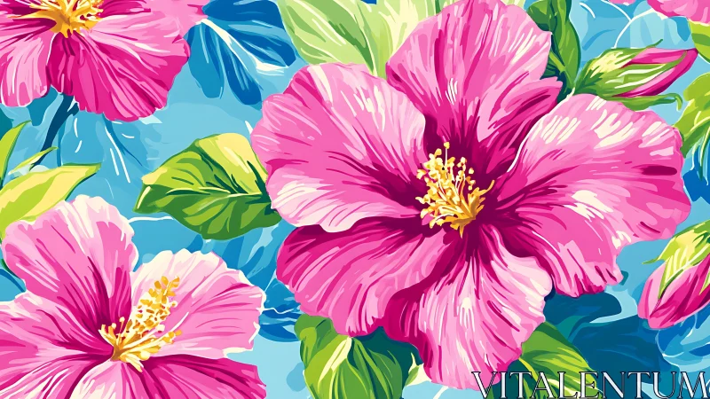 Vibrant Flowers Dancing in Joyful Colors.