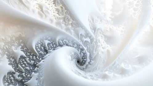 Monochrome fractal swirl with fine cellular textures.