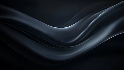Dark metallic waveforms with smooth flowing surface details.