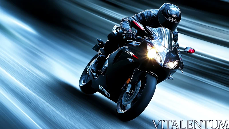 Midnight superbike comet carving neon highway horizons.