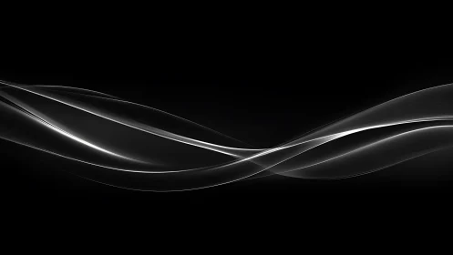 Monochrome waveforms in minimal flowing ribbon composition.