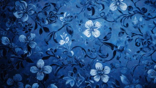 Midnight Blooms Dance Across Sapphire Canvas