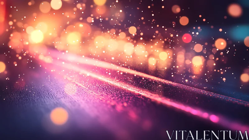 Vibrant Abstract Light Trails with Colorful Bokeh Effects.