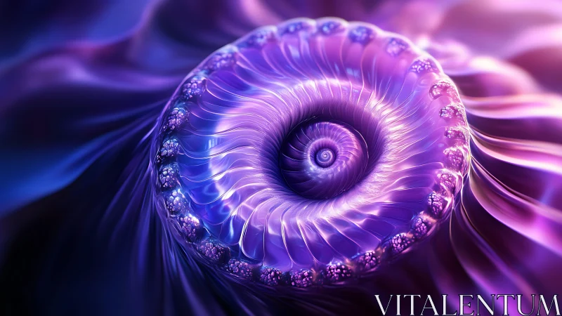 Luminous Amethyst Vortex Bloom Spiraling Into Midnight.