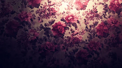 Vintage Floral Textile Pattern with Dramatic Depth.