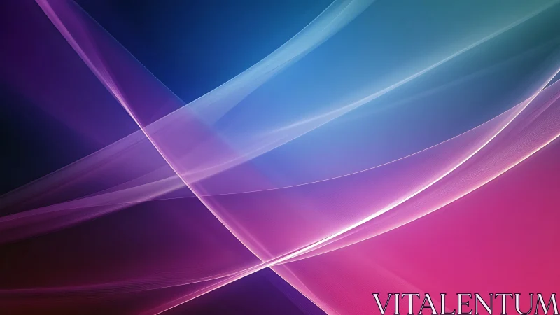 Colorful intersecting light waves on gradient background.