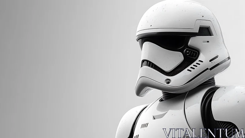 Storm-armored sentinel in polished galactic stillness.