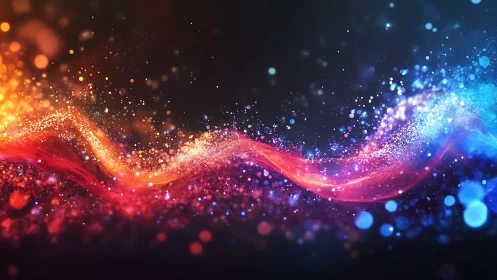 Spectral light waveforms with bokeh particle dispersion field