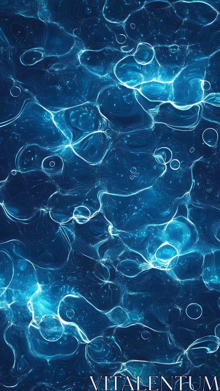 Luminous electric currents ripple through abstract liquid energy