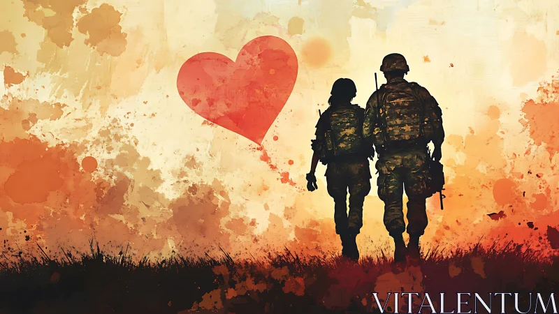 Soldiers United by Love Under a Warm Sky