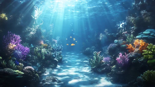 Sunlit coral garden where curious reef fish drift slowly.