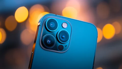 Premium Smartphone Camera System in Pacific Blue.