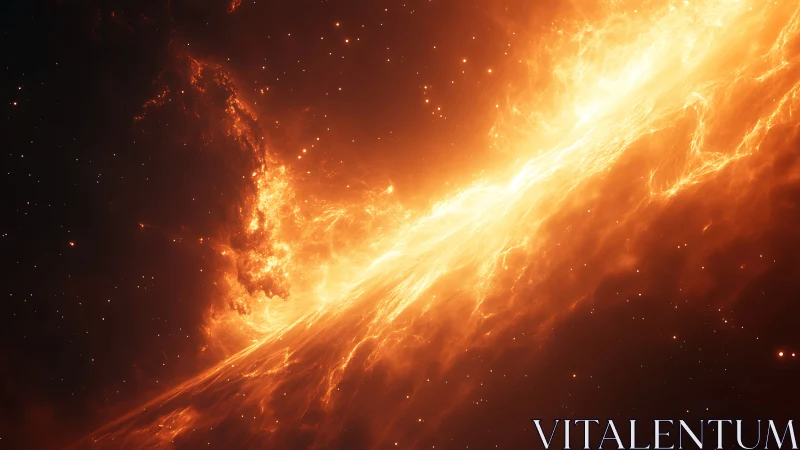 Solar Flare and Coronal Mass Ejection in Space.