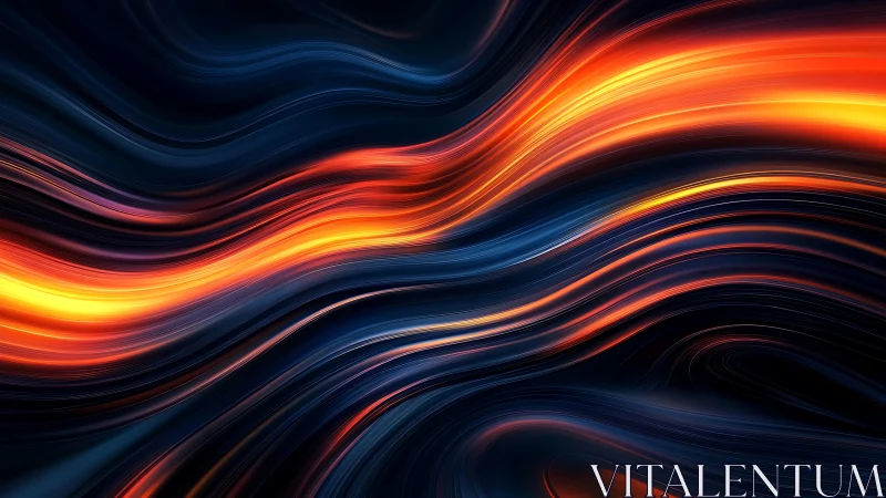 Luminous fiery current flowing through deep cosmic waves.