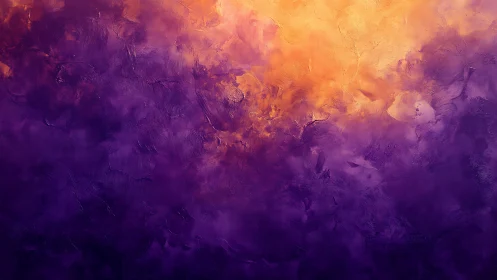 Gentle purple clouds melt into a glowing golden sky of light