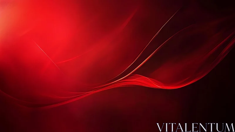 Abstract red flowing waves with soft gradients and modern style.