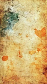 Aged grunge parchment surface shows mottled stains and cracks