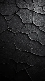 Dark cracked surface texture with irregular fractured pattern.