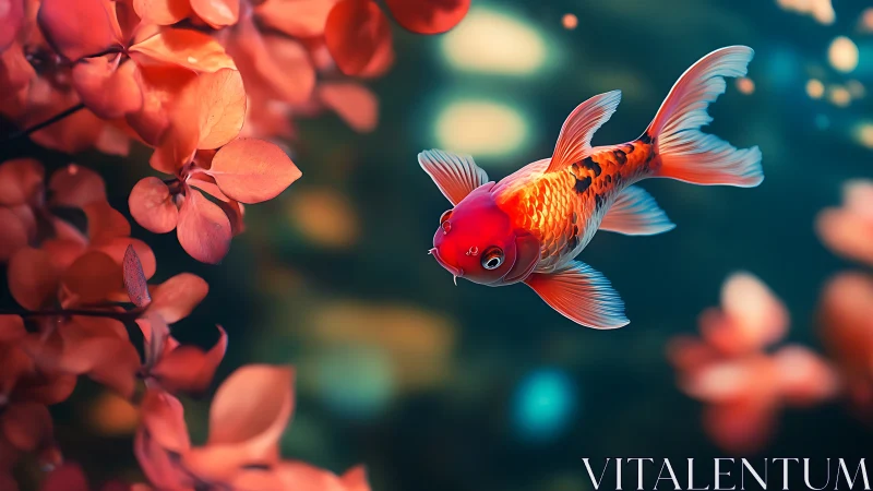 Gentle koi fish drifting through soft coral-pink dreams.