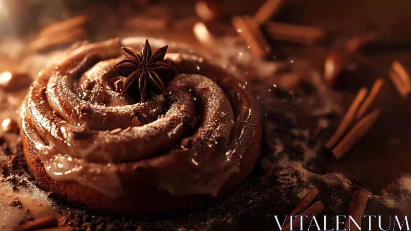 Chocolate Pastry with Star Anise and Cinnamon