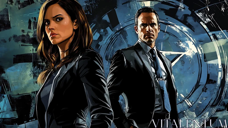 Partners in the shadows, standing firm against the unknown.