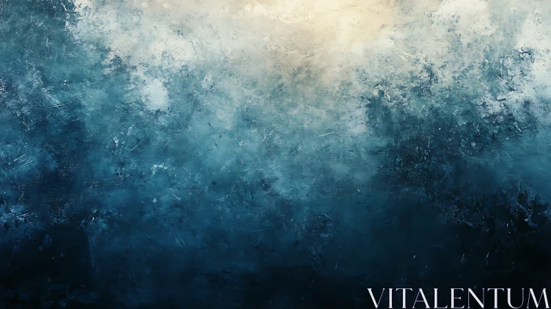 Moody blue abstract gradient suggests mist over deep water