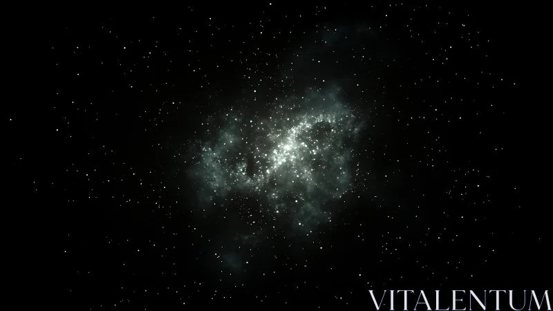 Radiant stellar nebula drifting in deep black space.