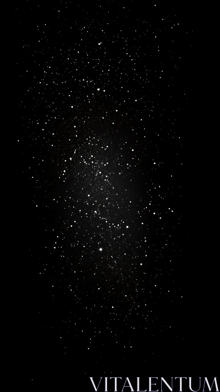Starfield drifts through deep black space in quiet stillness