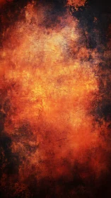 Abstract Fire Gradient Composition with Textured Burnished Surfaces.