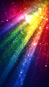 Chromatic light streaks with spectral bokeh particle dispersion