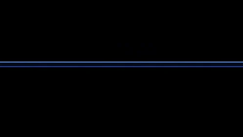 Quiet blue neon lines glide calmly across deep black space