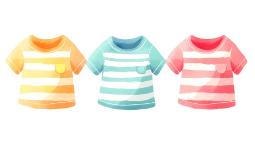 Cheerful Striped Shirts for Little Ones.